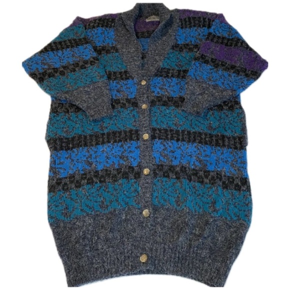 Vintage French Connection Long Cardigan Sweater Dress - 80s - Picture 2 of 8